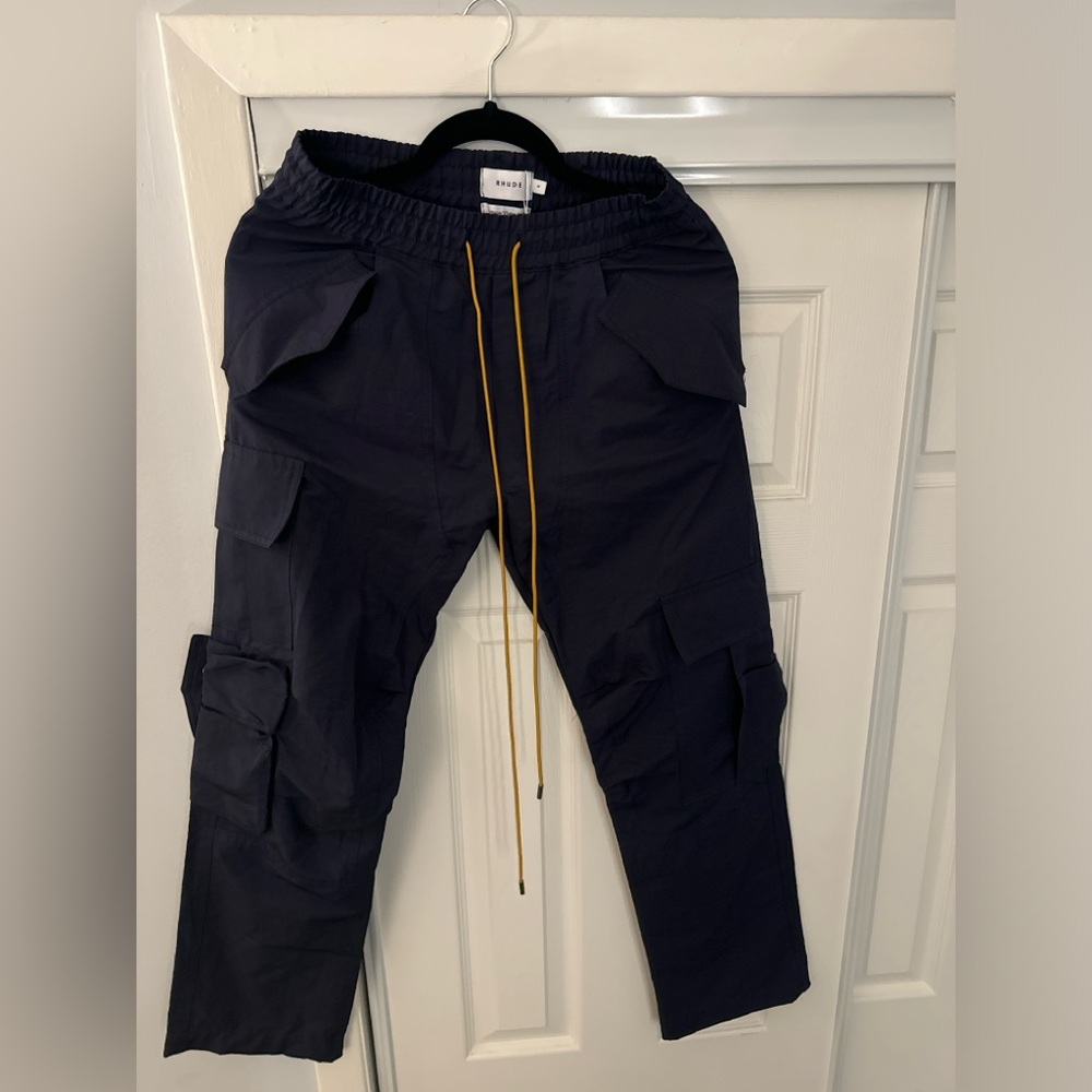 RHUDE Gabardine Cargo Pants Blue Men’s XS